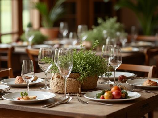 Farm-to-table dining setting