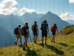 Hiking group in Green Valley